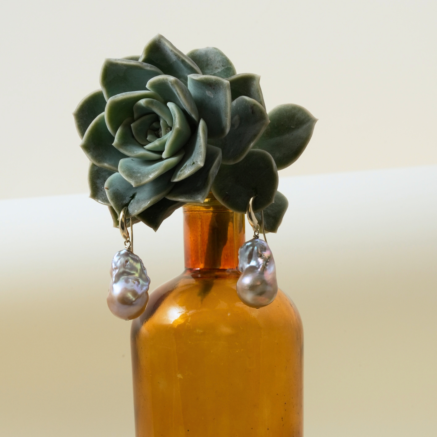 18 Kt "Sandsong" Baroque Pearl Earrings