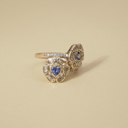 Tanzanite & Polki Diamonds' Gold ring