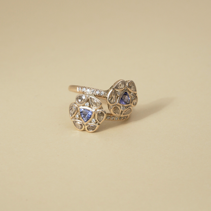 Tanzanite & Polki Diamonds' Gold ring