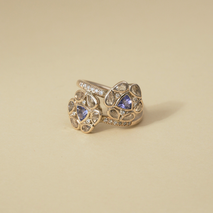 Tanzanite & Polki Diamonds' Gold ring